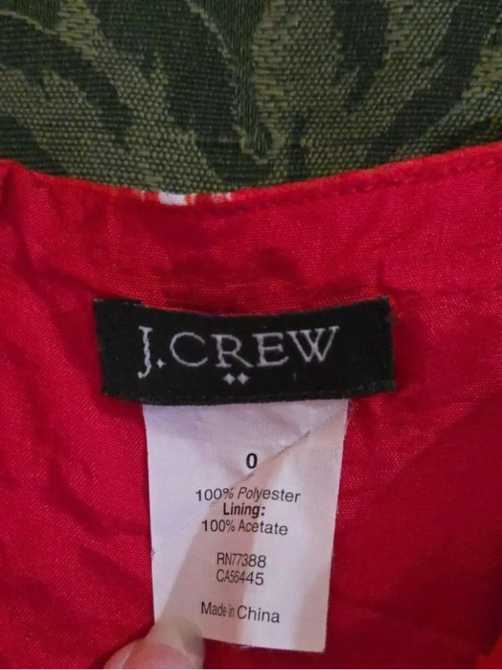 J. Crew Bright Red Lined Garment
